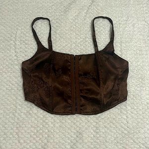 Pacsun brown corset top
